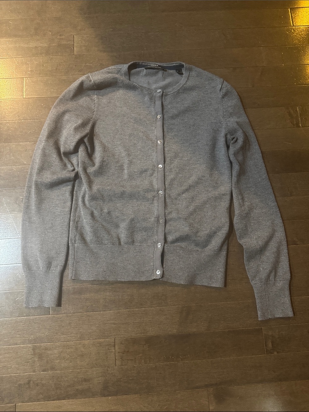 Classic MEXX Women's Gray Button-Front Cardigan Sweater
